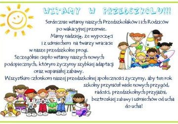 Witamy w przedszkolu!